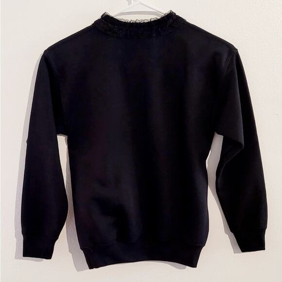 Mimi Wade Heart Palpatation Crewneck Long Sleeve Sweater Black Small 2/4 - Picture 3 of 11